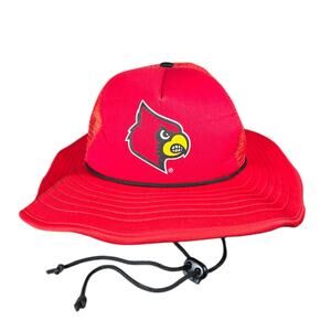 Louisville Cardinals Hat Cap Snap Back Red NCAA Basketball Trucker Sun Mesh Mens